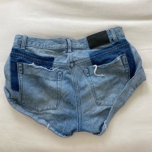 One Teaspoon Two-Toned Jean Shorts